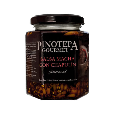 Frasco de Salsa Macha con Chapulín de 250 gramos