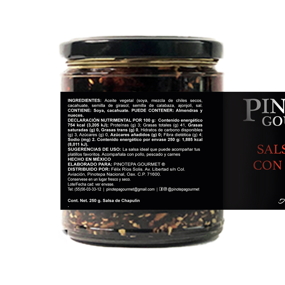 Salsa Macha con Chapulín - Pinotepa Gourmet