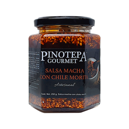 Frasco de Salsa Macha de Chile Morita de 250 gramos