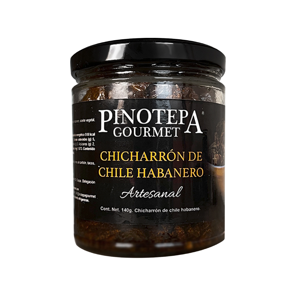 Frasco de Chicharrón de Chile Habanero de 140 gramos